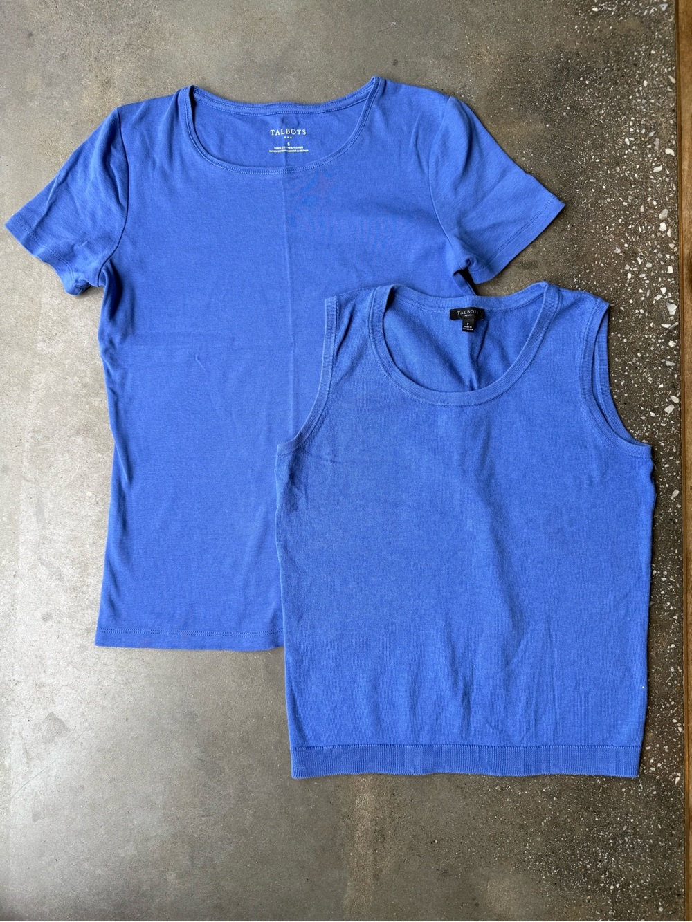 Talbots Royal Blue Short Sleeve Tee & Tank Set